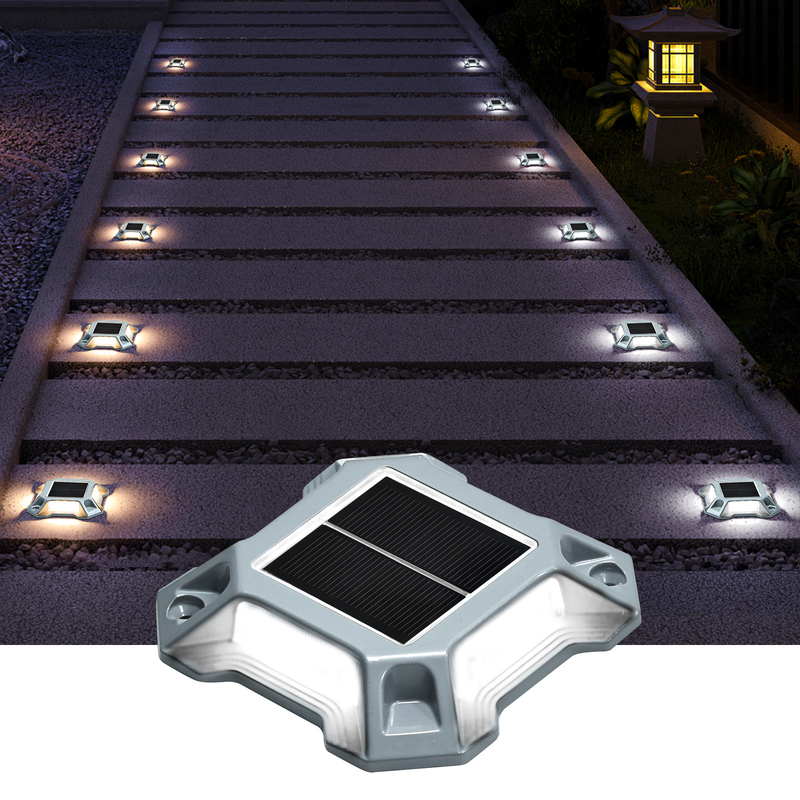 คานทางด้านนอกสหรัฐอะลูมิเนียม LED สะพานทางติดตั้งรถไฟฟ้าพลังงานแสงอาทิตย์ สวนตกแต่งพื้น deck dock floor light