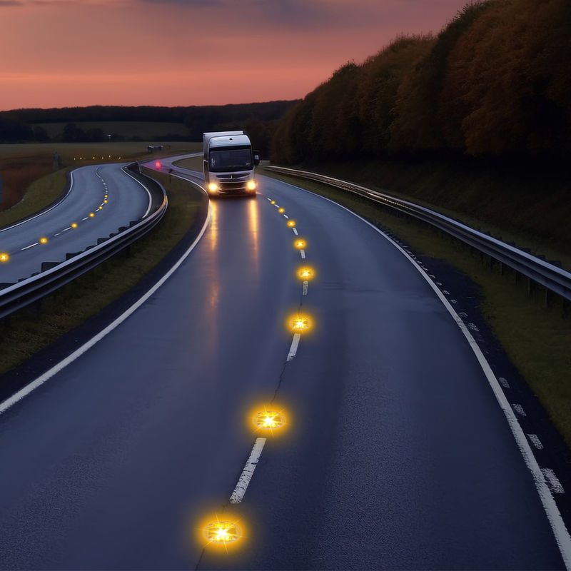 1150 กรัม LED Road Marking Studs สําหรับความปลอดภัยทางถนนและเวลาการทํางานยาว ≥ 100 ชั่วโมง