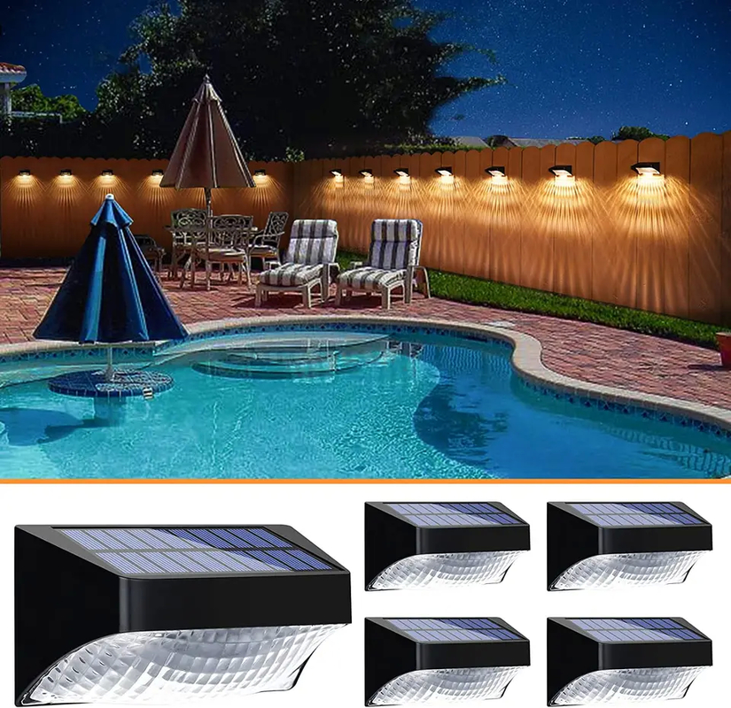 10LM สีขาวอบอุ่น / สีขาวเย็น / RGB LED ไฟสวนพลังงานแสงอาทิตย์ด้วยการจัดอันดับกันน้ํา IP65