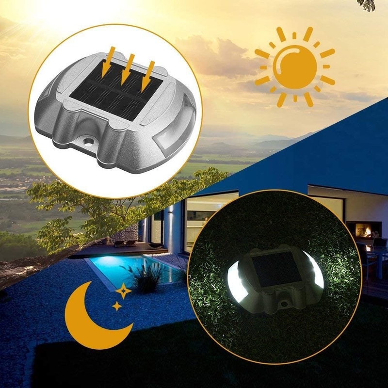 เครื่องสะท้อนแสงแสงแสงอาทิตย์ทางถนนที่มีเครื่องติดต่อหรือสกรูมอนท์ LED Qty 2PCS ต่อด้าน -20°C ถึง 70°C