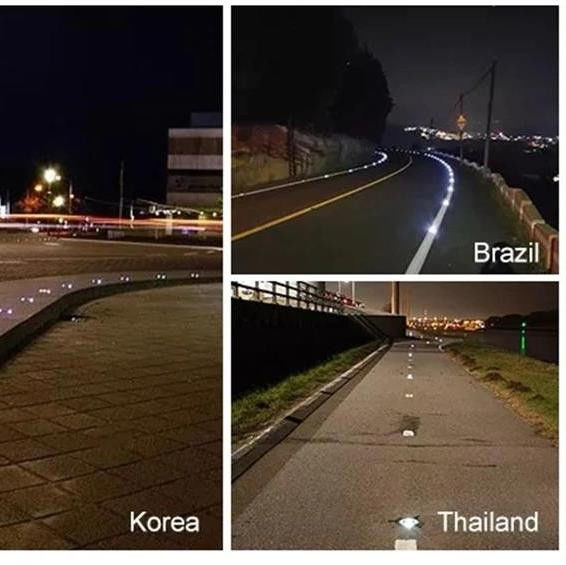 800 เมตร โซลาร์เมทัล Prong Cat Eye Road Studs กับ 2 LED Qty ในแต่ละด้าน