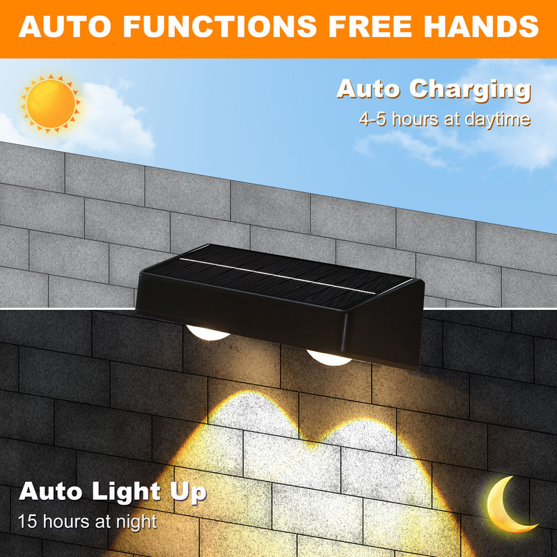 131*45*39mm IP65 โมโนคริสตัลลีนซิลิคอน แสงแสงอาทิตย์กลางแจ้งสําหรับกลางแจ้งที่ยั่งยืนในสีดํา