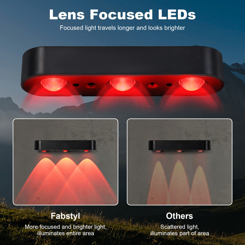 สีขาวอบอุ่น RGB แรงพลังงานแสงอาทิตย์ IP65 กันน้ําภายนอก LED แสงรั้ว 200g น้ําหนักสําหรับภายนอก Us