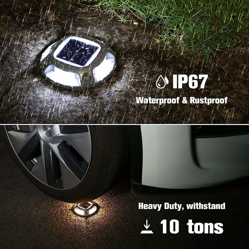 IP67 แสงดักดักแสงอาทิตย์กันน้ํา พร้อมแบตเตอรี่ 1.2V/600MAH Ni-Mh แบตเตอรี่ -20C- 60C สําหรับความปลอดภัยและการสว่างดัก