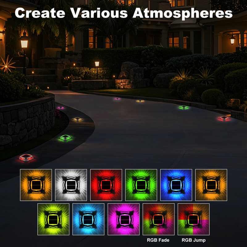 รูปทรงกลม แผ่นผนังแสงอาทิตย์ LED Road Stud Road Markers แสงดวงแสงดวงอาทิตย์