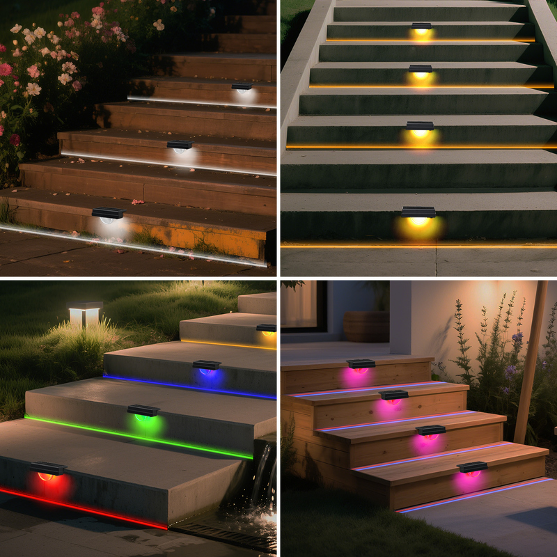 ไฟรั้ว LED พลังงานแสงอาทิตย์ ใช้งานได้ 20 ชั่วโมง แผงโซลาร์เซลล์ 5V/100MA และแบตเตอรี่ 3.7V/500MA สำหรับสวนและทางเดิน
