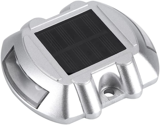 Embedded Tempered Solar Road Studs อลูมิเนียม Cat Eye Marker ไฟกระพริบถนน LED Stud
