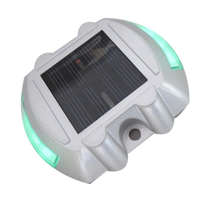 อลูมิเนียมอัลลอยด์แสงดาดฟ้าพลังงานแสงอาทิตย์ 12PCS LED คงที่สดใส / กระพริบ