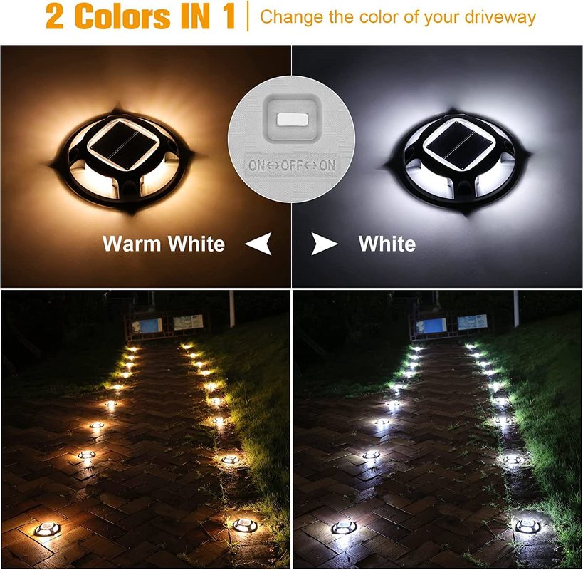 Solar Dock Light with 360 Beam Angle 2-Year Warranty and 10000 Hours Lifespan for Outdoor Pathway and Deck