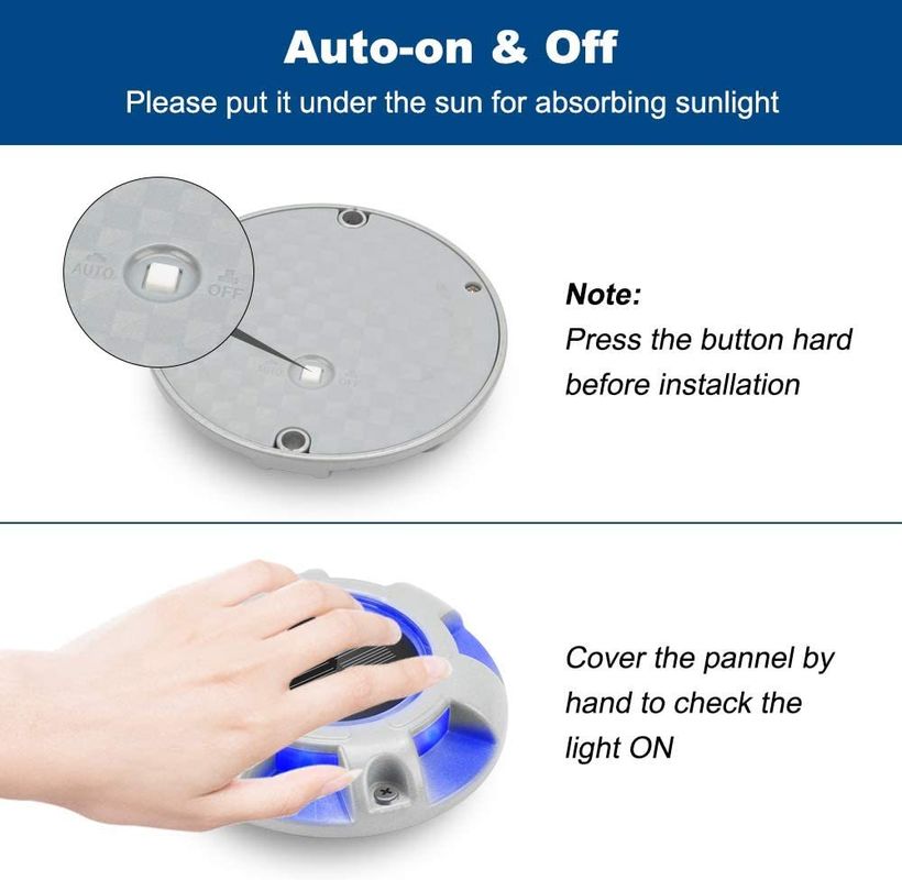 อลูมิเนียมสับสนธิ โซลาร์ โรดสต๊อด กับ 6000K แสงกลางวันเตือน IP67 กันน้ําและการรับประกัน 2 ปี