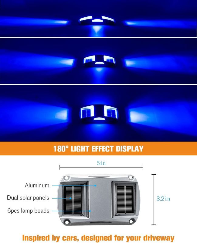 6 โคมไฟ LED IP68 โคมไฟดักแสงอาทิตย์กันน้ํา พร้อมแสงกลางวัน 5000K สําหรับการส่องสายไร้สาย