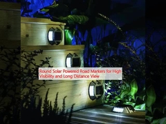 เครื่องหมายถนนแบบกลมที่ใช้พลังแสงอาทิตย์ เพื่อให้เห็นได้ดีและมองไกล